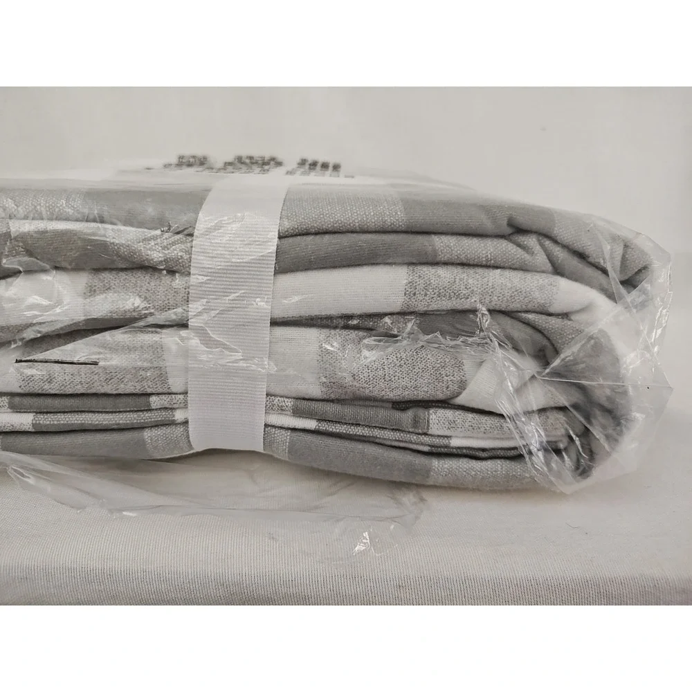Eddie Bauer Home Twin Flannel‎ Sheets New In Package Gray White NWT